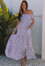 Load image into Gallery viewer, Purple Floral Maxi Dress - XL