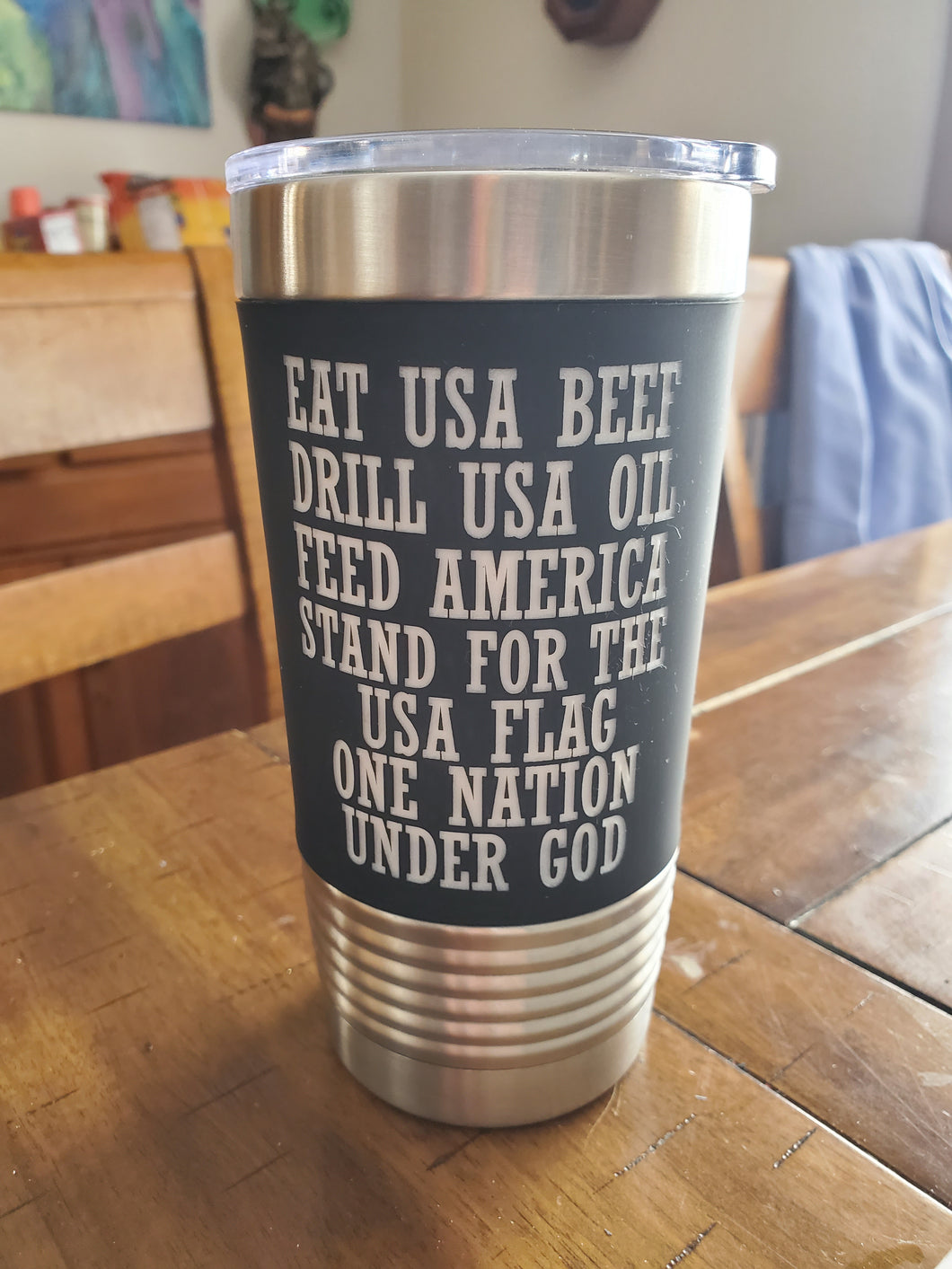 USA engraved 20 oz tumbler