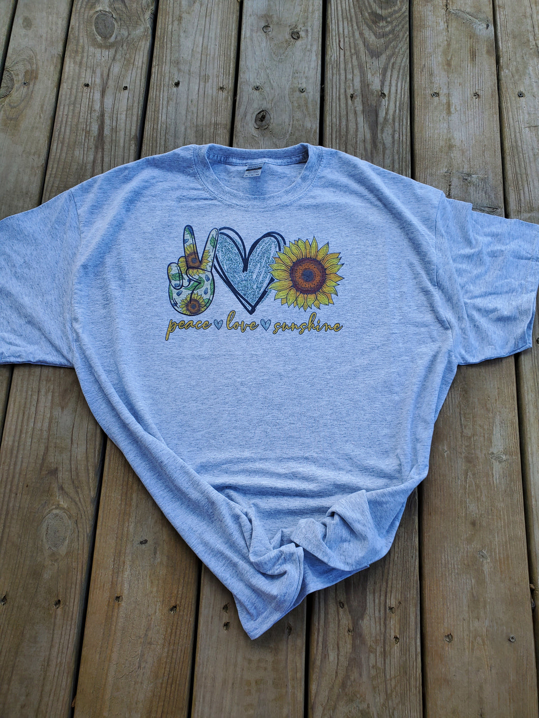 Sunshine peace and sunflowers