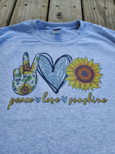 Load image into Gallery viewer, Sunshine peace and sunflowers