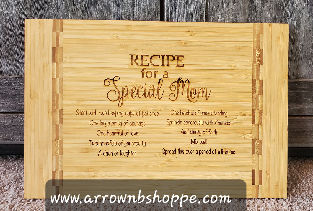 Special mom recipe cutting board