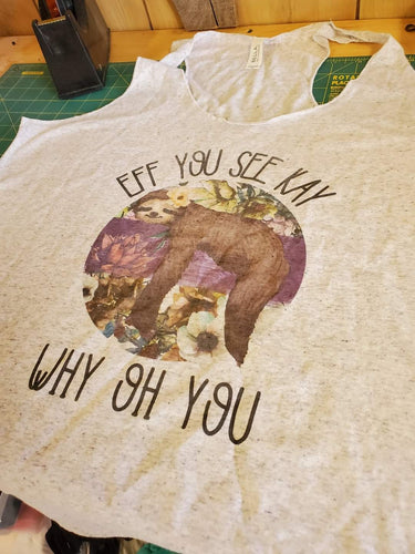 Sloth bella canvas tank