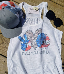 Peace Love America Tank